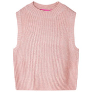 Gilet da Bambina Lavorato a Maglia Rosa Chiaro 128cod mxl 84503