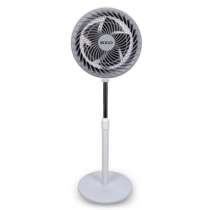 Ventilatore a piantana 30 cm con 3 velocità, oscillazione automatica, altezza regolabile 110 cm, 85W - SOGO