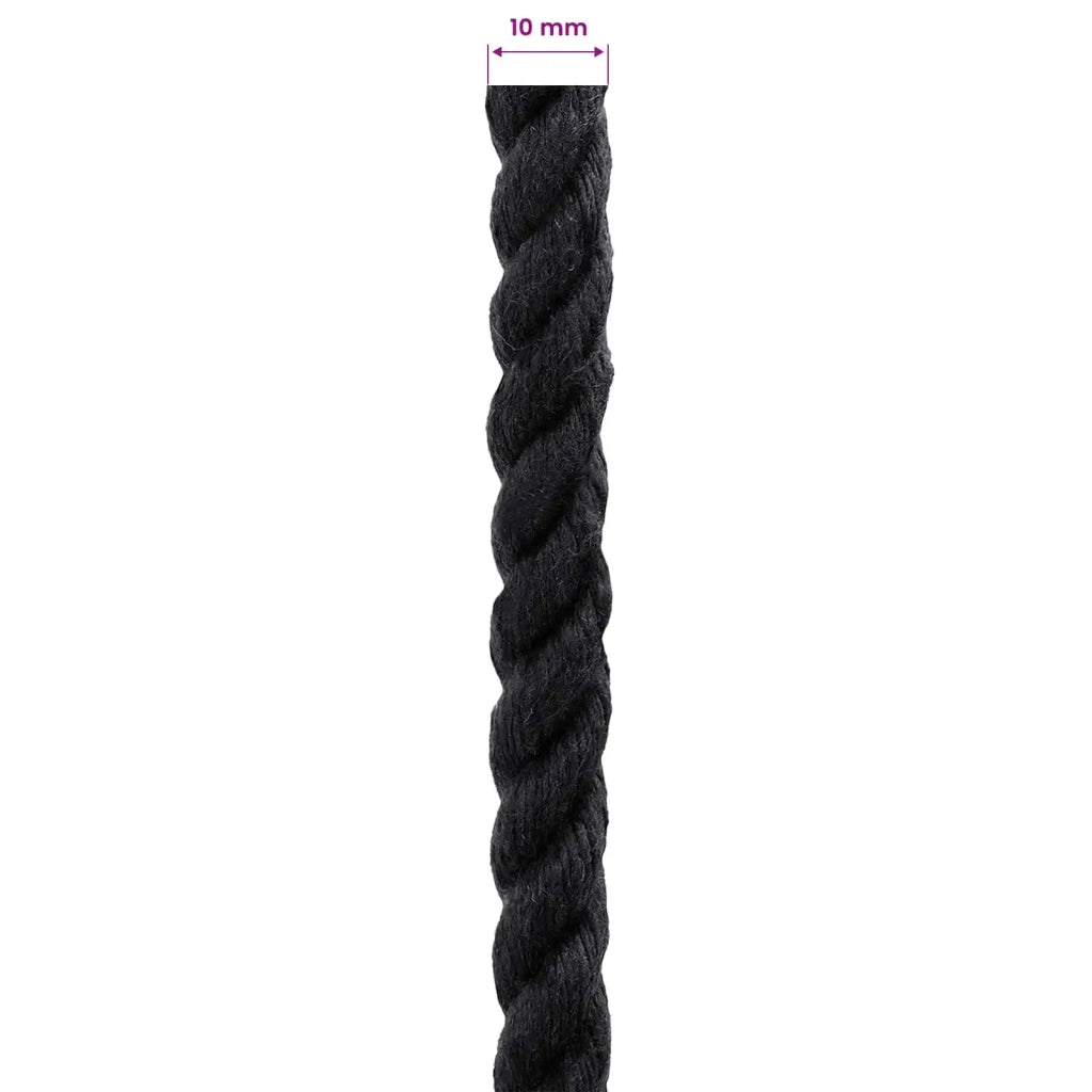 Corda di Cotone 10 mm 50 m Nero 100% Cotone 42011810