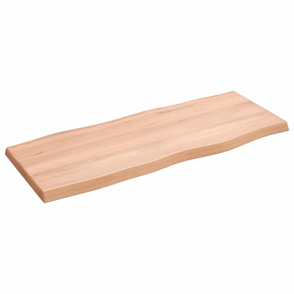 Piano Tavolo Marrone Chiaro 100x40x(2-4) cm Rovere Non Trattato 363948