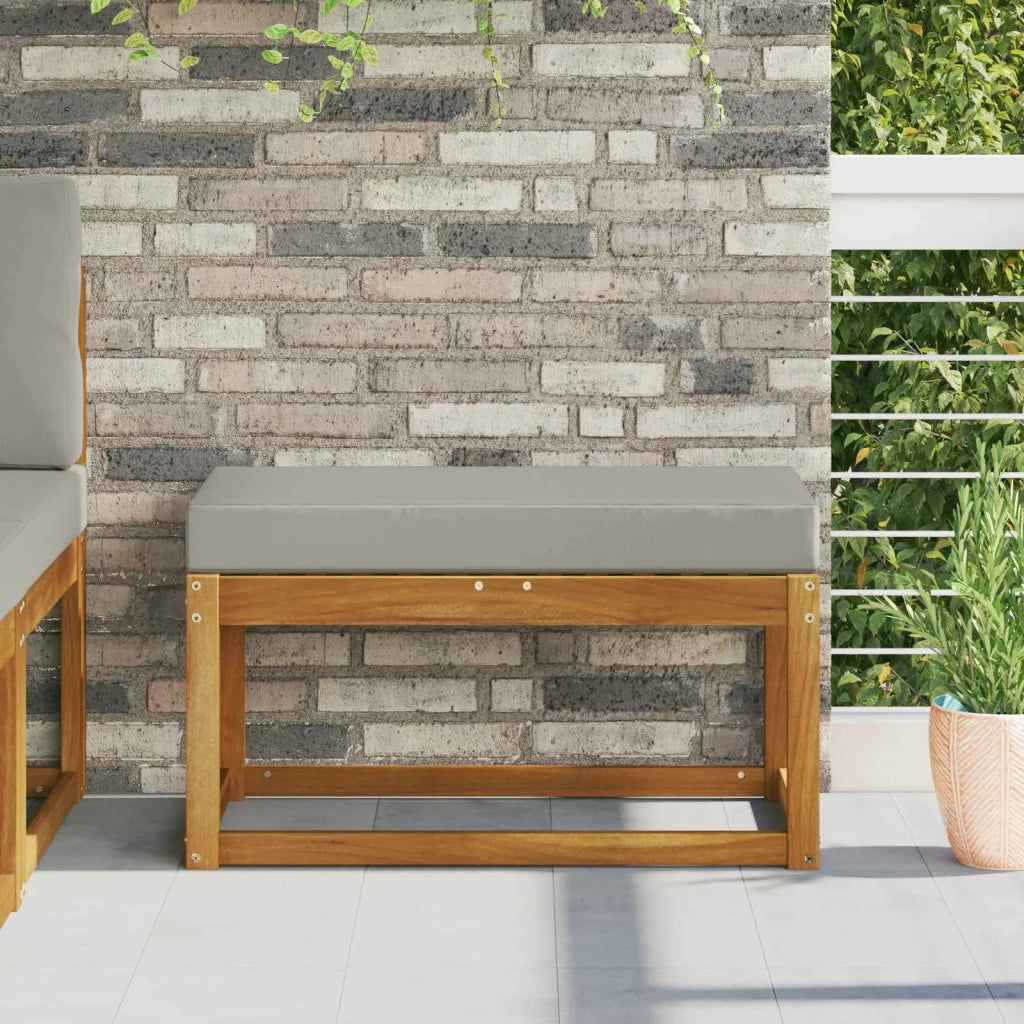 Cuscino da Sedia Esterno Grigio 80 x 40 x 8 cm 100% Poliestere 900949