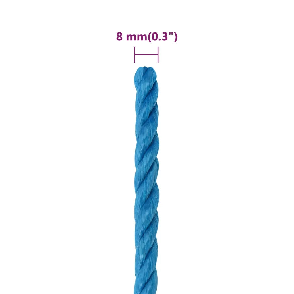 Corda da Lavoro Blu 8 mm 50 m in Polipropilene
