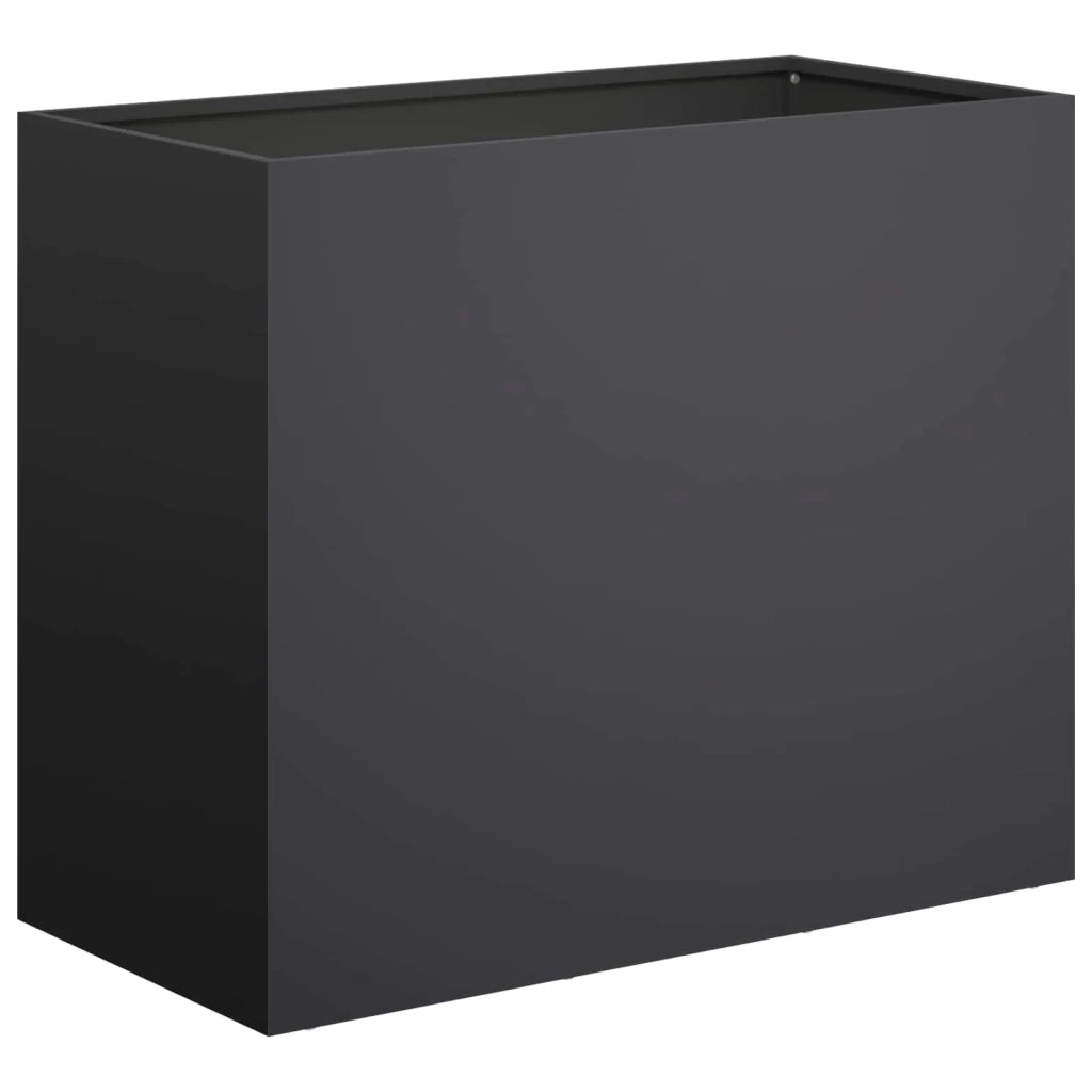 Vaso da giardino Nero 60 x 30 x 40 cm Acciaio laminato a freddo 8005554