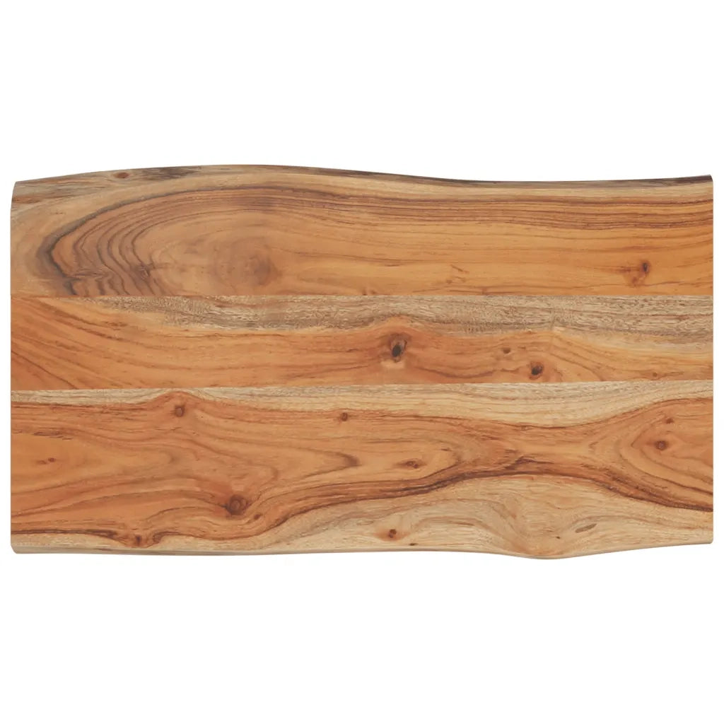 Tavolino 70x40x2,5 cm in Legno Massello di Acacia Bordi Vivicod mxl 111113