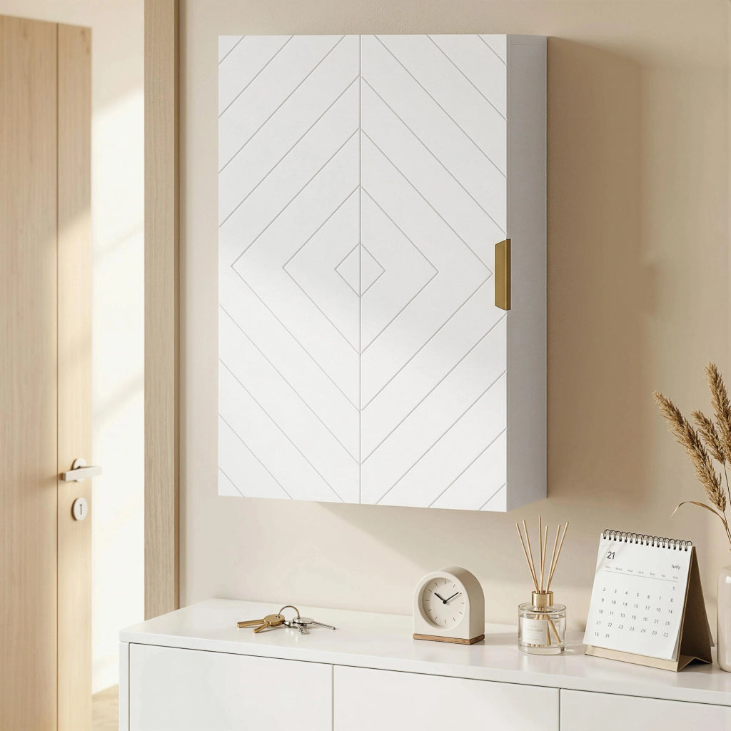 Mobile Bagno Sospeso ¨C zephmum ¨C Bianco 40x15x60 cm