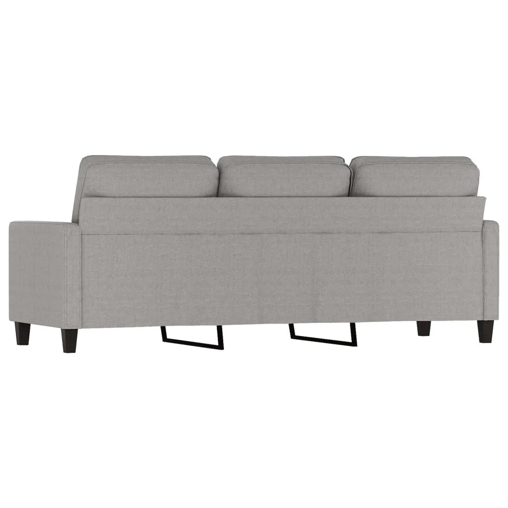 Divano a 3 Posti Grigio Chiaro 180 cm in Tessuto 348709