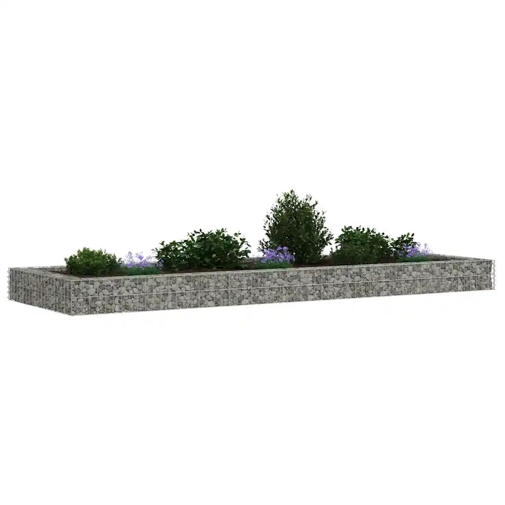 Gabbione Letto Rialzato in Acciaio Zincato 300x100x20 cm 151313