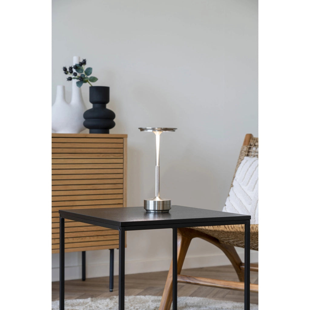 Lampada da Tavolo Lyneham, Argento, Alluminio, 13x13x28,5 cm
