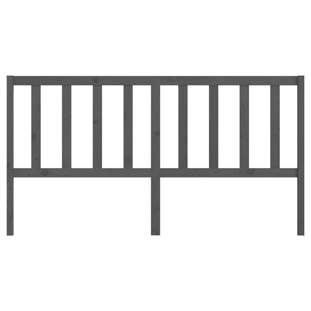Testiera per Letto Grigia 186x4x100cm in Legno Massello di Pino cod mxl 33552