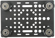 Pannello Portale in Alluminio - Nera Anodizzata - Alta Resistenza - Sostenibile - Vouwsleuven - 4 Rulli in Plastica - Pannello Portale
