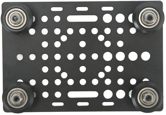 Pannello Portale in Alluminio - Nera Anodizzata - Alta Resistenza - Sostenibile - Vouwsleuven - 4 Rulli in Plastica - Pannello Portale