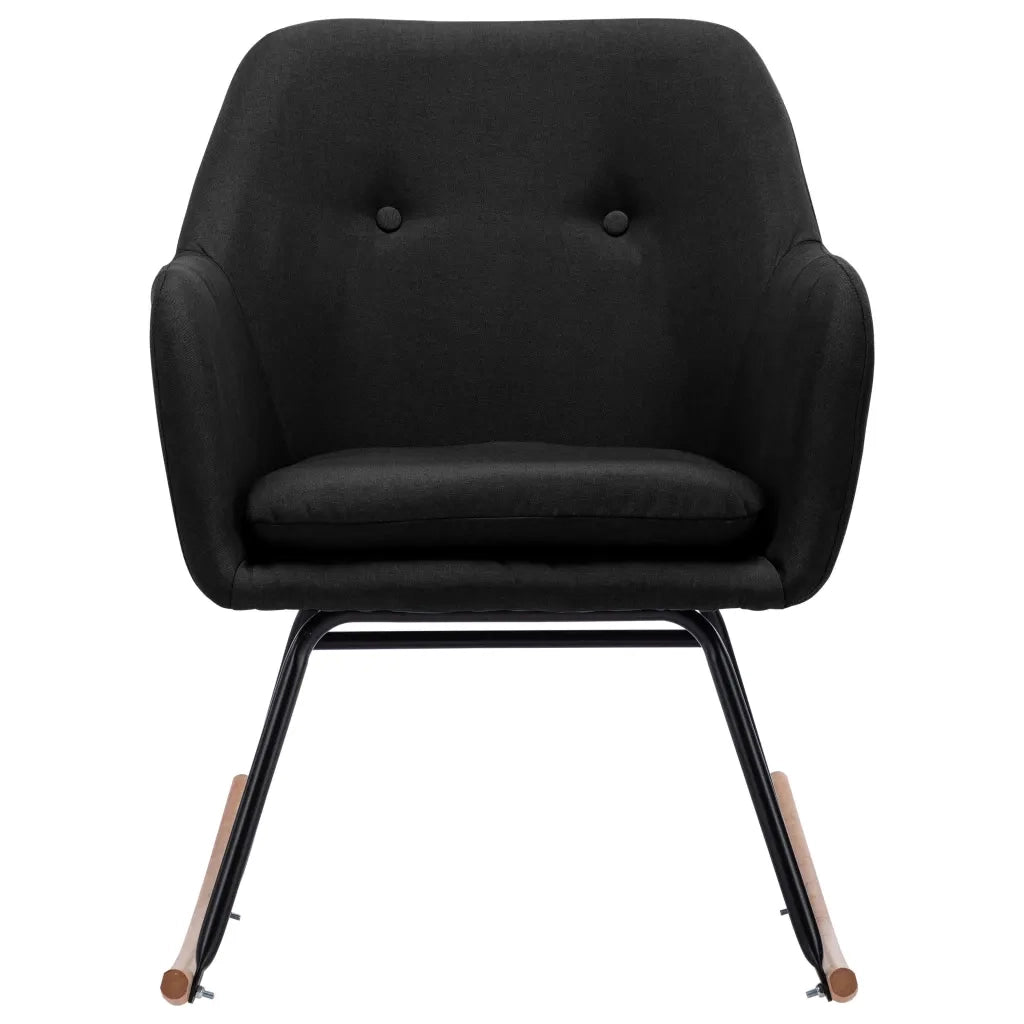 Sedia a Dondolo Nera in Tessuto cod mxl 33820