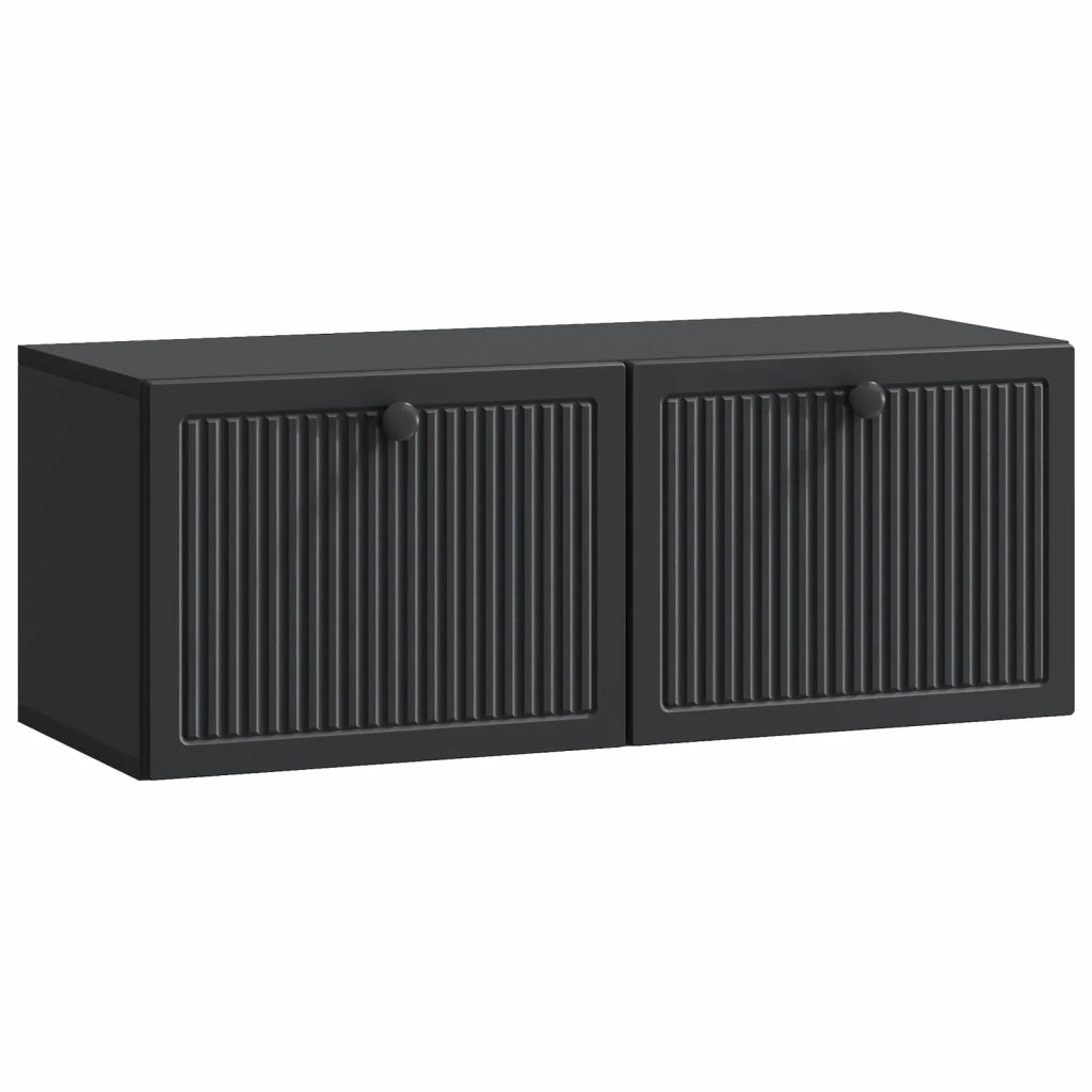 Mobile Porta TV da Muro Nero 78,5 x 31 x 30 cm 898036