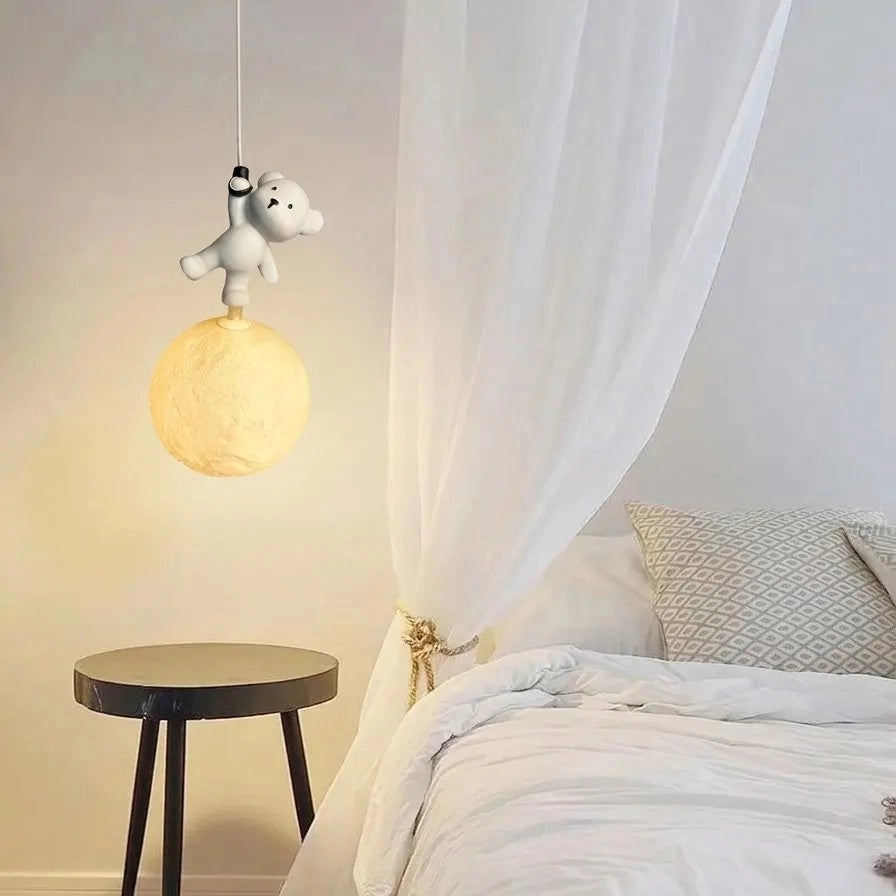 Lampada A Sospensione Da Soffitto Orso In Piedi Sulla Luna G166-1cp