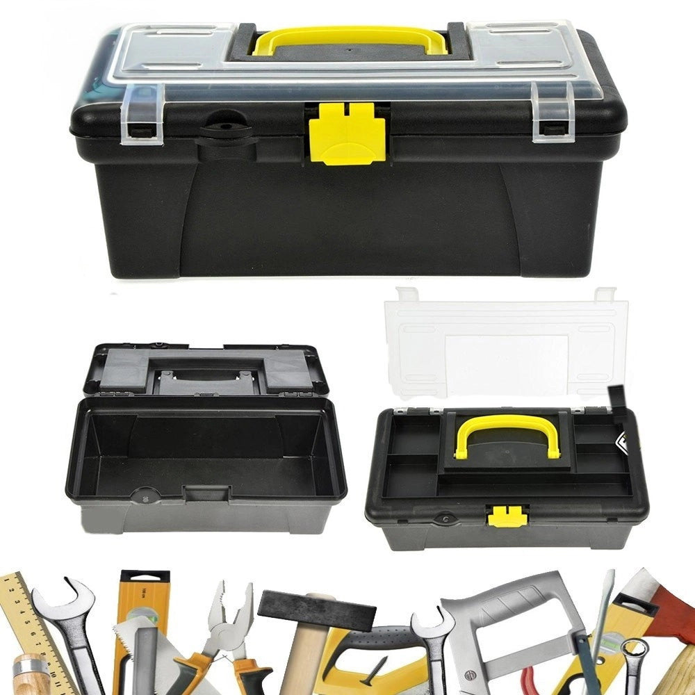 Trade Shop - Cassetta Portautensili 2 Scomparti In Plastica Valigetta Attrezzi Minuterie 30cm -