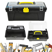 Trade Shop - Cassetta Portautensili 2 Scomparti In Plastica Valigetta Attrezzi Minuterie 30cm -