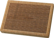 Piastra di taglio in bambù massiccio con canale di resina, utilizzabile su entrambi i lati, grande, 42 x 31 cm.