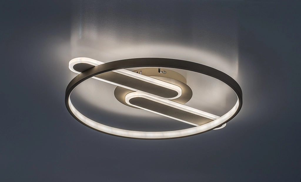 Lampada da soffitto LED Brantiel 3 luci grigio-beige Rabalux