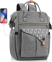 Borsa da donna per università tempo libero - impermeabile con tasca per laptop - anti furto - grigio 15.6 pollici