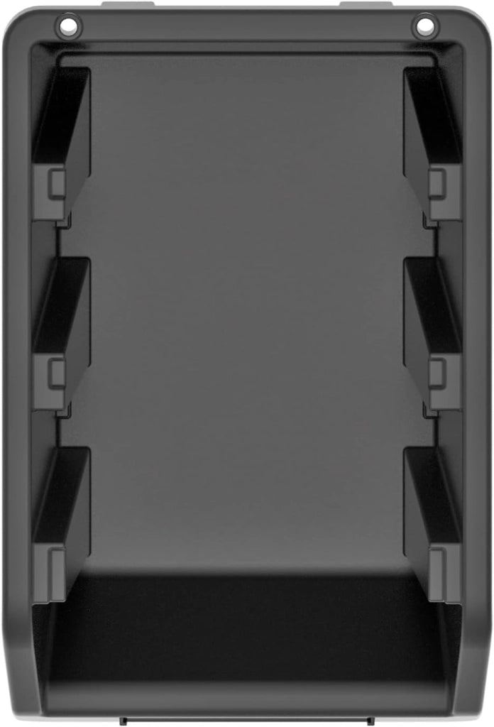 Set di 16 Contenitori a Bocca di Lupo | 23x16x12 cm | Impilabili | Sovrapponibili | Nero | in Plastica