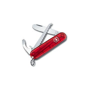 Victorinox 0.2373.T My First Victorinox Coltellino Svizzero Multiuso 9 Funzioni Lama con Punta Arrotondata Materiale ABS-Celidor colore Rosso
