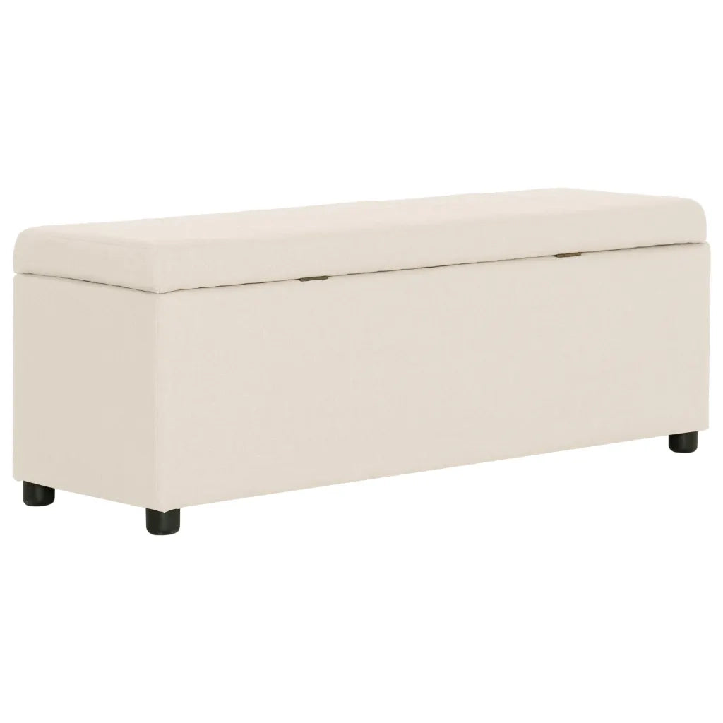 Panca con Vano Portaoggetti 116 cm Crema in Poliestere cod mxl 68987