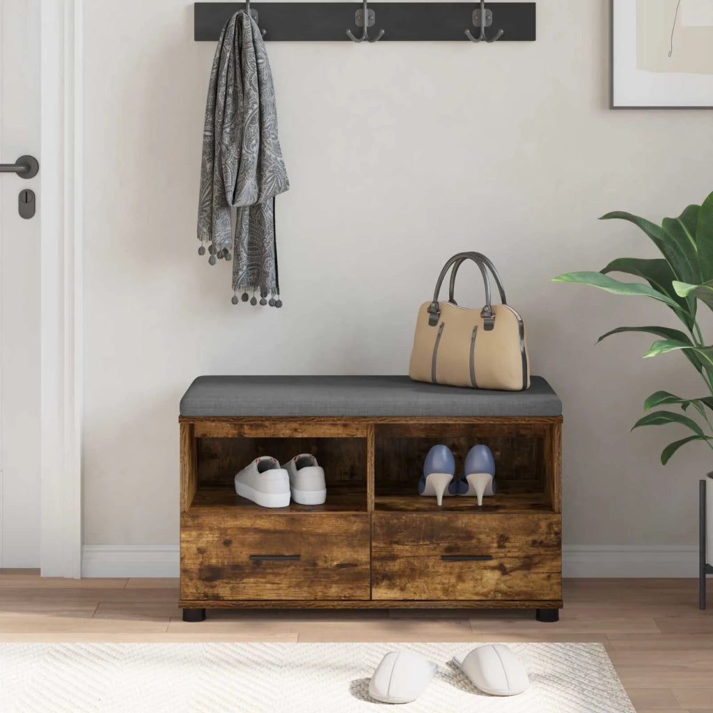 Panca per ingresso Quercia Affumicata 80 x 38 x 46 cm 891460