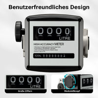 Contatore per pompa gasolio diesel 3,5 bar 20-120 l/min 25,4 mm indicatore flusso