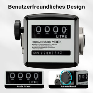 Contatore per pompa gasolio diesel 3,5 bar 20-120 l/min 25,4 mm indicatore flusso