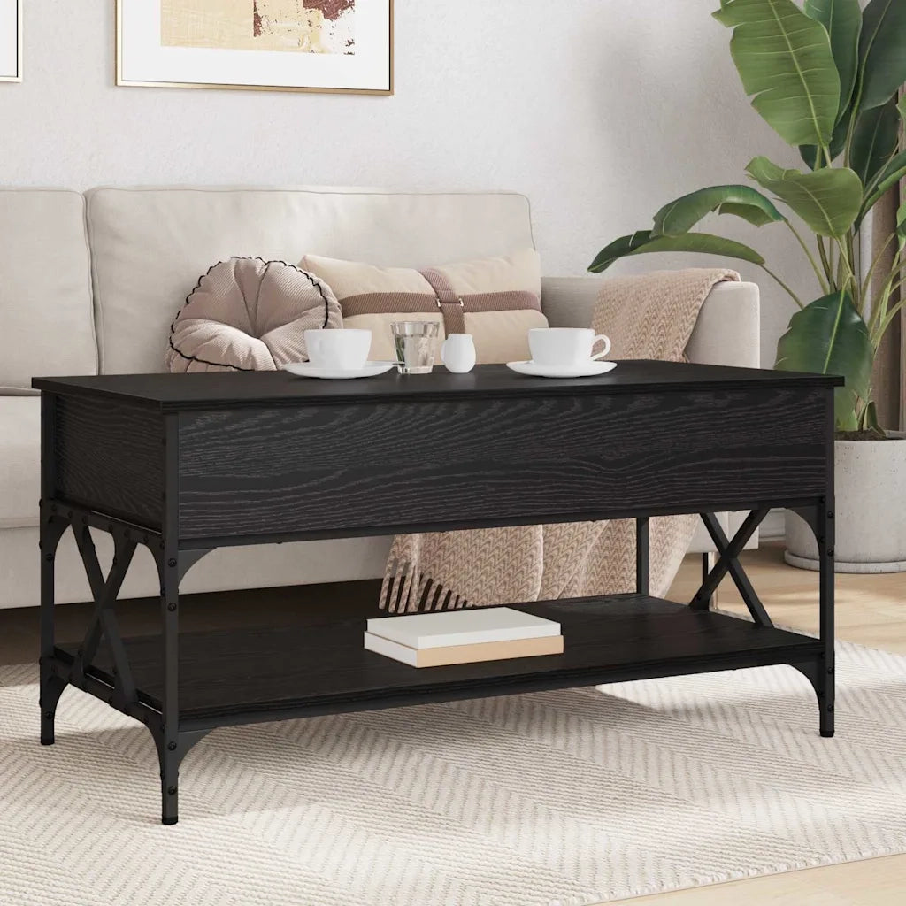 Tavolino da salotto | Tavolino da caff¨¨ | Tavolino da Soggiorno Rovere Nero 100 x 50 x 50 cm