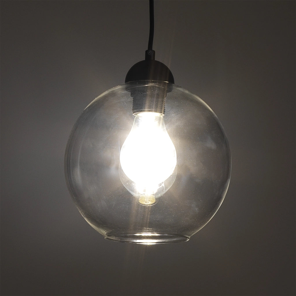 Lampadario in vetro trasparente cm. Ø20