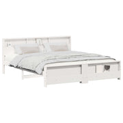 Letto matrimoniale | Letto per adulti | Struttura del letto Bianco 200 x 200 cm Legno multistrato