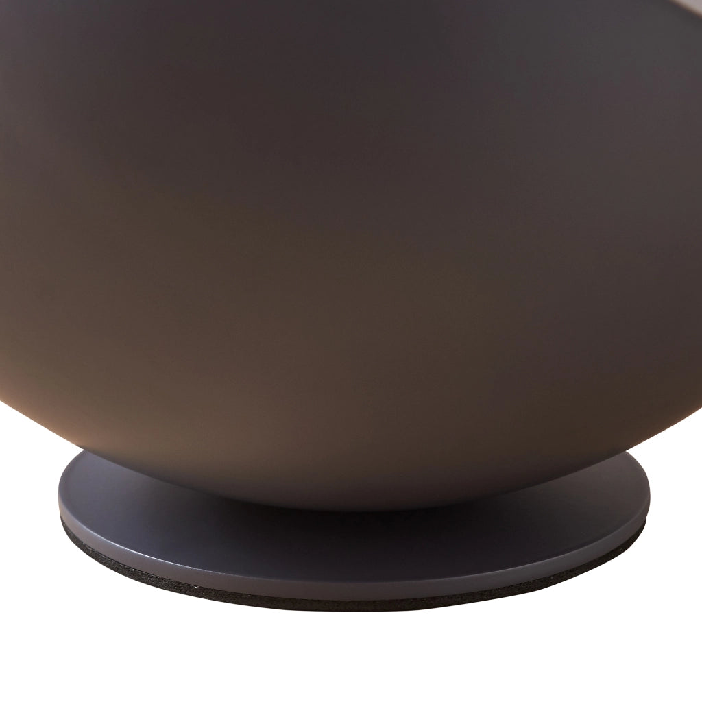 Lampada da Tavolo Lukkodso in Metallo Lampada Semisferica da Comodino Ø20 x 20 cm - Grigio lux.pro