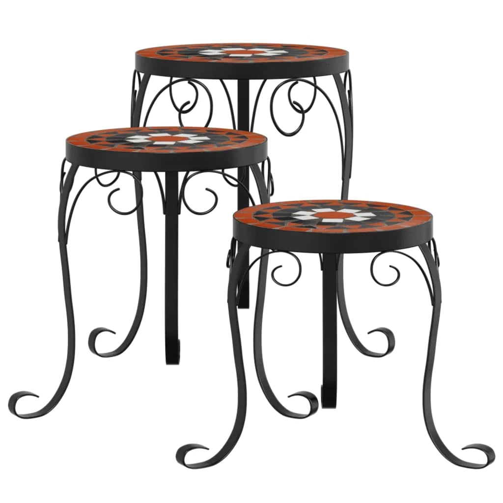 Portavasi mobili per fiori 3 pezzi terracotta e ceramica arancione 02_0045257