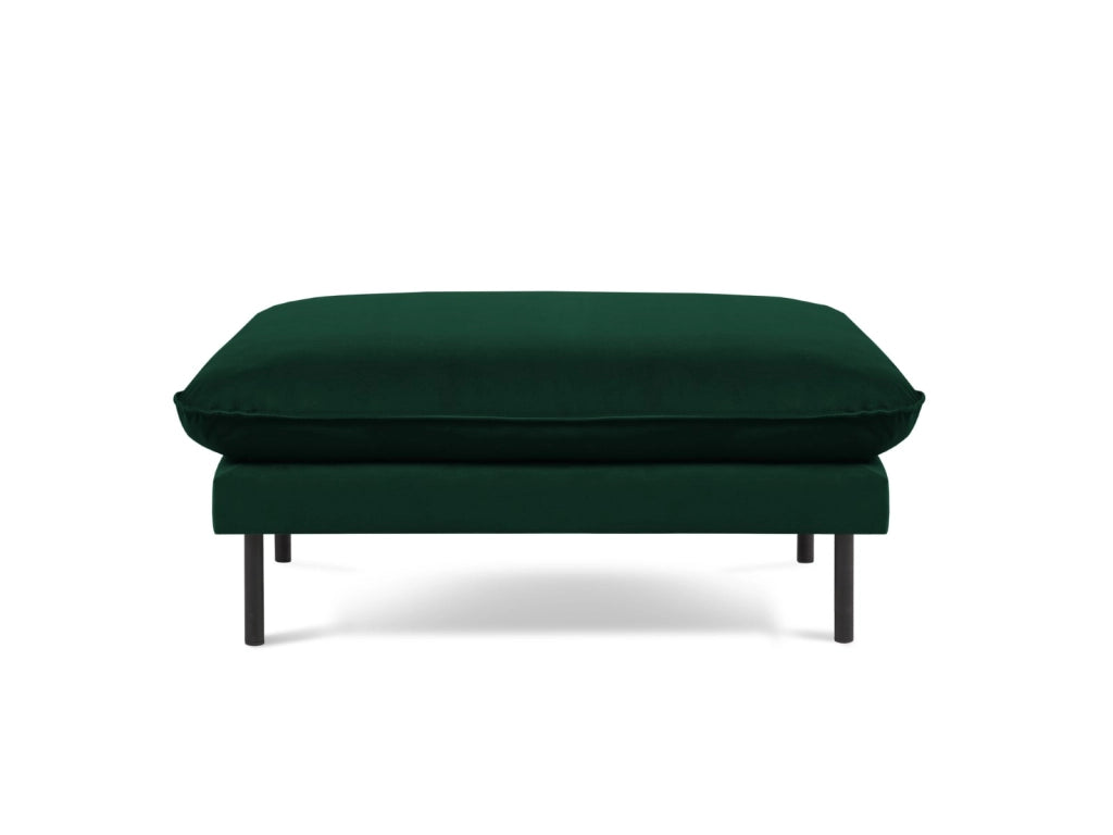 Cosmopolitan Design - Pouf "Vienna" in velluto verde bottiglia 