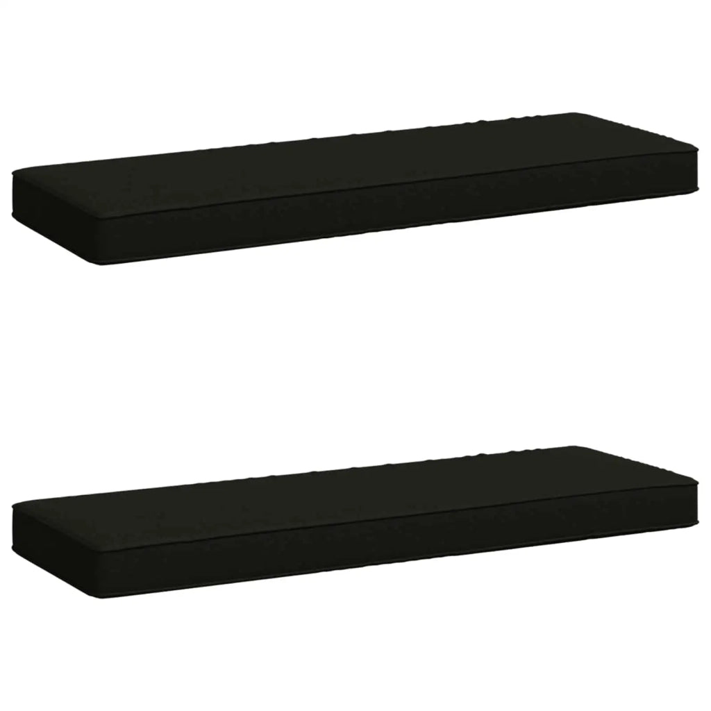 Cuscini per Panchina a 2 Pezzi VUGHT 2 pcs 100% Poliestere Nero 950371