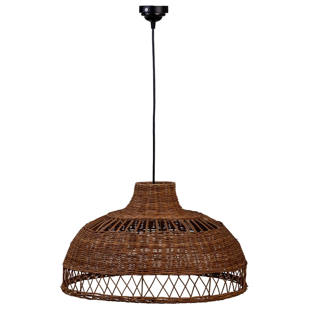 Plafoniera in rattan marrone 50x50x30h cm