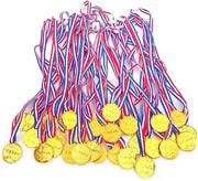 Medaglie in Plastica per Bambini - Decorazioni per Feste e Giochi con Fiocchi - Medaglie per Festa di Compleanno e Giornata dello Sport - 30 pezzi