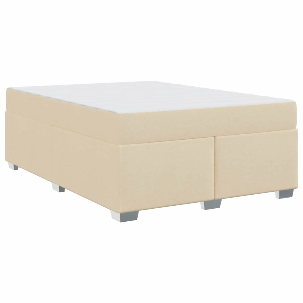 Struttura del letto con materasso Crema 160 x 200 cm Tessuto 3399199