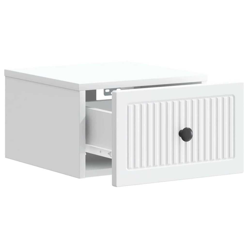 Mobiletto da notte a muro con cassetto Bianco 33 x 34,5 x 20 cm 897915