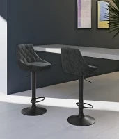 E-STYLO Sgabello moderno con alzata a gas, ideale per arredare con stile angoli bar, cucine con isola o penisola, 45cm X 50cm H. 84/100cm