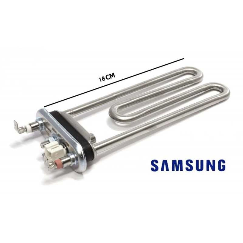RESISTENZA LAVATRICE SAMSUNG LG LUNG 18CM 1900W CON NTC SICUREZZA - SAMSUNG