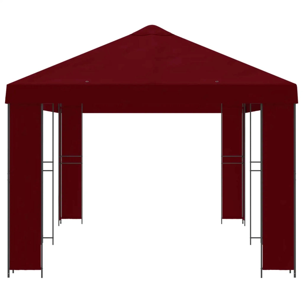 Gazebo da giardino 6 x 3 m Borgogna Poliestere e Acciaio 190