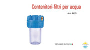 Contenitori per  filtro a cartuccia mignon plus attacco 1/2" FF