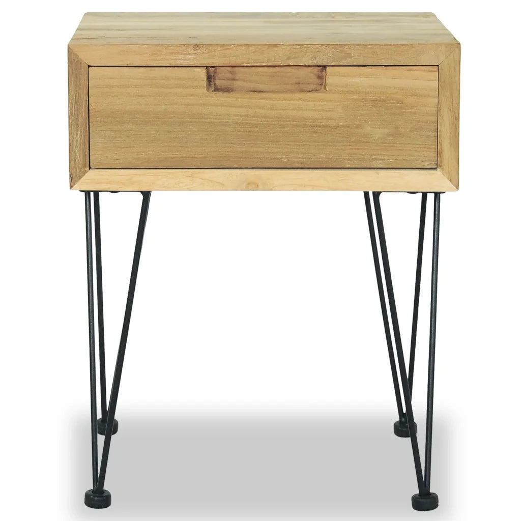 Comodino 40x30x50 cm in Legno Massello di Teak cod mxl 30915