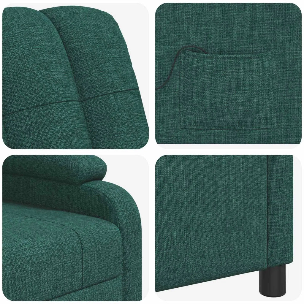 Divano Sedia-Poltrona Massaggiante Verde Scuro Tessuto 581181