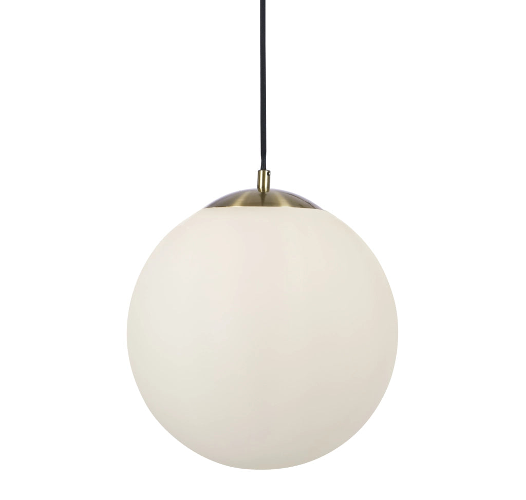 Sospensione Contemporanea Atomo 2 Acciaio Ottone Vetro 1 Luce E27 D33Cm