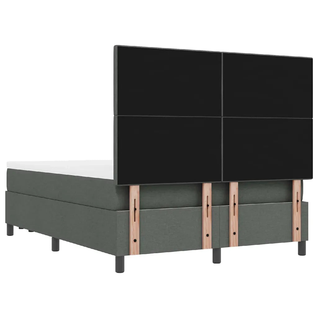 Letto a molle con cuscino Grigio scuro 140 x 190 cm Tessuto 3344066