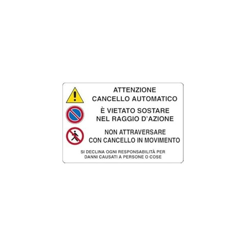 Cartello a 3 simboli cm 20X30