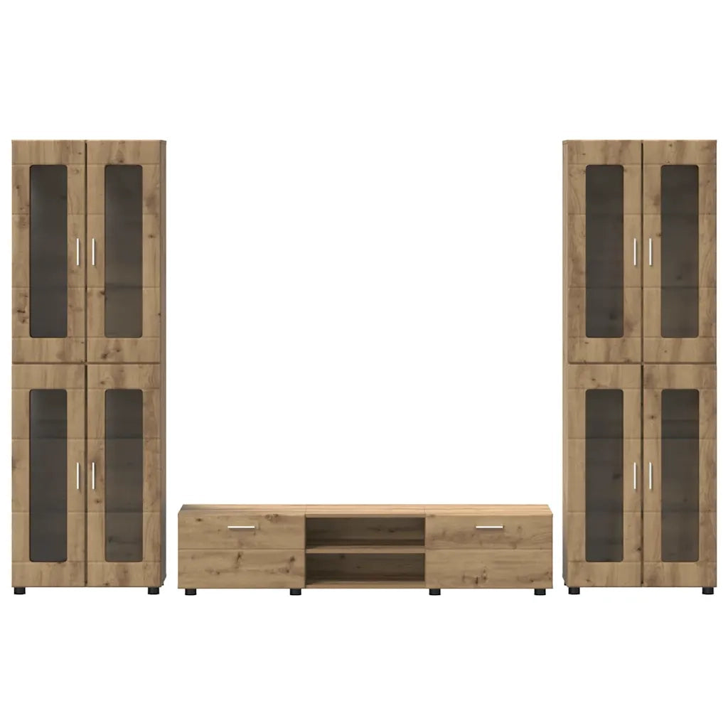 Set mobile TV FLORIN 3 pcs Rovere artigianale Legno multistrato 3397993